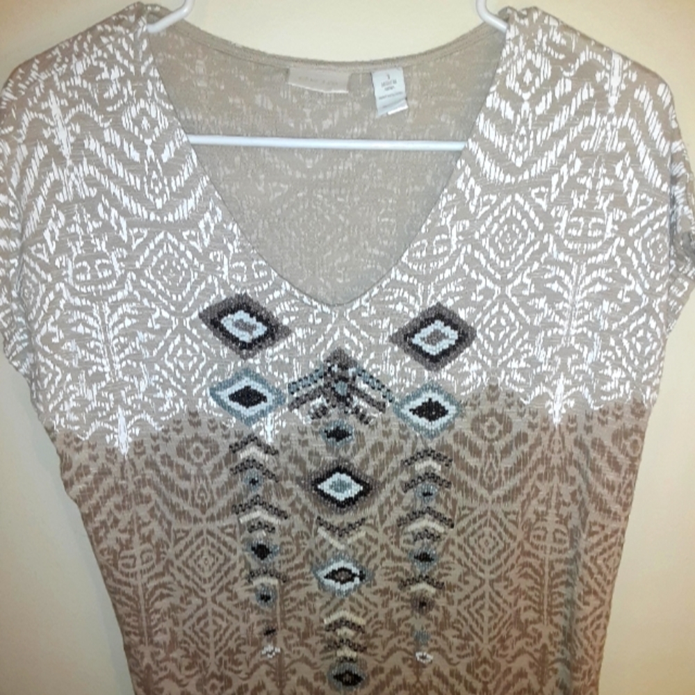 Chicos beaded shirt small